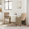 Krzesełka jadalne na kółkach 2 pcs Cappuccino 57 x 66 x 94 cm