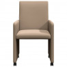 Krzesełka jadalne na kółkach 2 pcs Cappuccino 57 x 66 x 94 cm