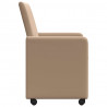 Krzesełka jadalne na kółkach 2 pcs Cappuccino 57 x 66 x 94 cm