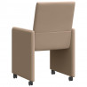 Krzesełka jadalne na kółkach 2 pcs Cappuccino 57 x 66 x 94 cm