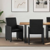 Krzesełka jadalne na kółkach 2 pcs Czarny 57 x 66 x 94 cm