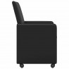 Krzesełka jadalne na kółkach 2 pcs Czarny 57 x 66 x 94 cm