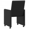 Krzesełka jadalne na kółkach 2 pcs Czarny 57 x 66 x 94 cm