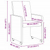 Krzesełka jadalne na kółkach 2 pcs Czarny 57 x 66 x 94 cm
