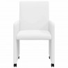 Krzesełka jadalne na kółkach 2 pcs Biały 57 x 66 x 94 cm