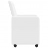 Krzesełka jadalne na kółkach 2 pcs Biały 57 x 66 x 94 cm