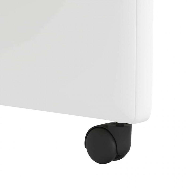 Krzesełka jadalne na kółkach 2 pcs Biały 57 x 66 x 94 cm