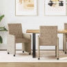 Krzesełka jadalne na kółkach 2 pcs Jasnoszary 57 x 66 x 94 cm