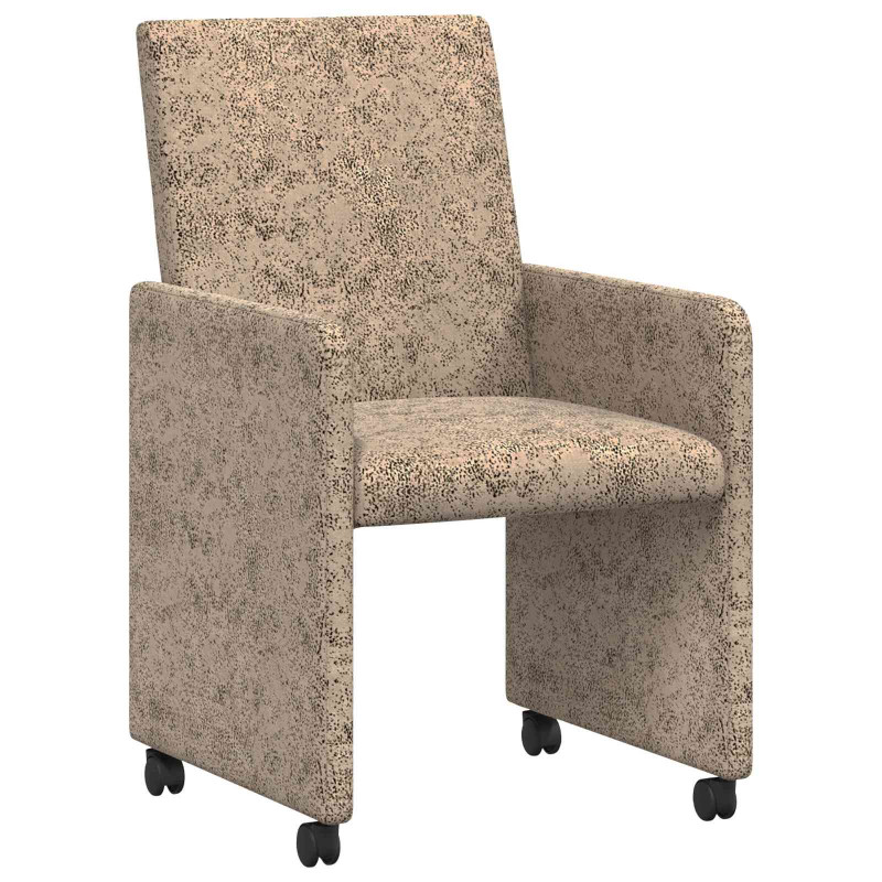 Krzesełka jadalne na kółkach 2 pcs Jasnoszary 57 x 66 x 94 cm