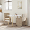 Krzesełka jadalne na kółkach 2 pcs Jasnoszary 57 x 66 x 94 cm