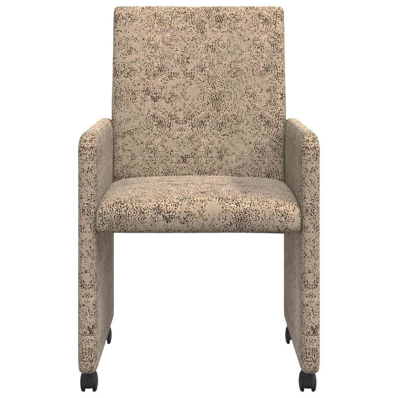 Krzesełka jadalne na kółkach 2 pcs Jasnoszary 57 x 66 x 94 cm