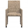 Krzesełka jadalne na kółkach 2 pcs Jasnoszary 57 x 66 x 94 cm