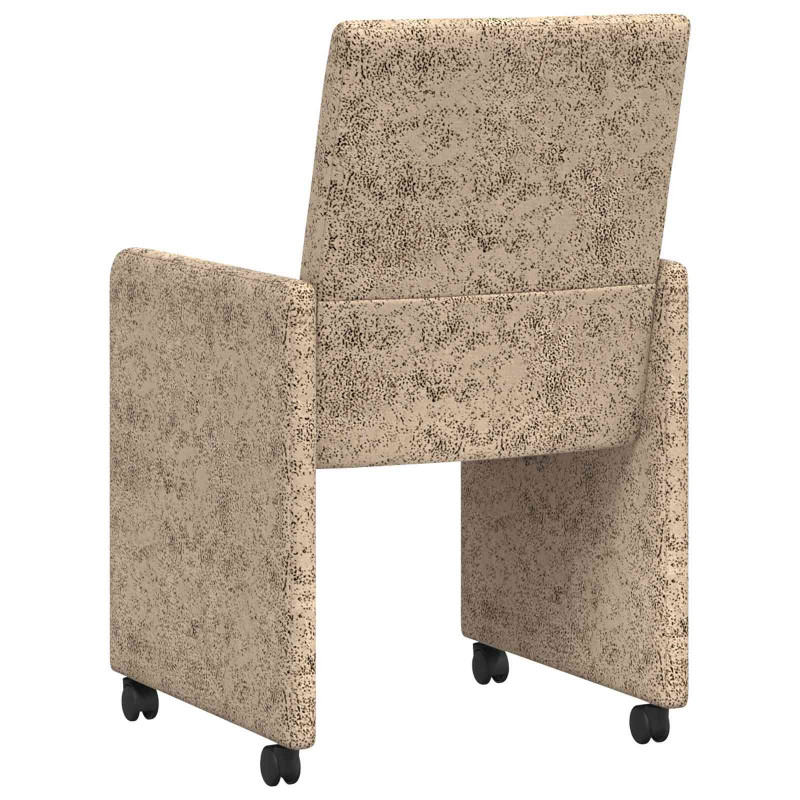 Krzesełka jadalne na kółkach 2 pcs Jasnoszary 57 x 66 x 94 cm