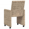 Krzesełka jadalne na kółkach 2 pcs Jasnoszary 57 x 66 x 94 cm