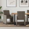 Krzesełka jadalne na kółkach 2 pcs ciemno szary 57 x 66 x 94 cm