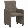 Krzesełka jadalne na kółkach 2 pcs ciemno szary 57 x 66 x 94 cm