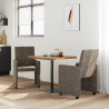 Krzesełka jadalne na kółkach 2 pcs ciemno szary 57 x 66 x 94 cm