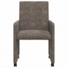Krzesełka jadalne na kółkach 2 pcs ciemno szary 57 x 66 x 94 cm