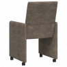 Krzesełka jadalne na kółkach 2 pcs ciemno szary 57 x 66 x 94 cm