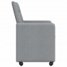 Krzesełka jadalne na kółkach 2 pcs Jasnoszary 58 x 65 x 94 cm