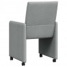 Krzesełka jadalne na kółkach 2 pcs Jasnoszary 58 x 65 x 94 cm