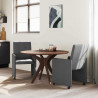 Krzesełka jadalne na kółkach 2 pcs ciemno szary 58 x 65 x 94 cm