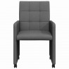 Krzesełka jadalne na kółkach 2 pcs ciemno szary 58 x 65 x 94 cm
