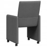 Krzesełka jadalne na kółkach 2 pcs ciemno szary 58 x 65 x 94 cm