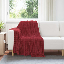 Koc Bordeaux Czerwony 150 x 130 cm Polar