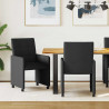 Krzesełka jadalne na kółkach 2 pcs Czarny 58 x 65 x 94 cm