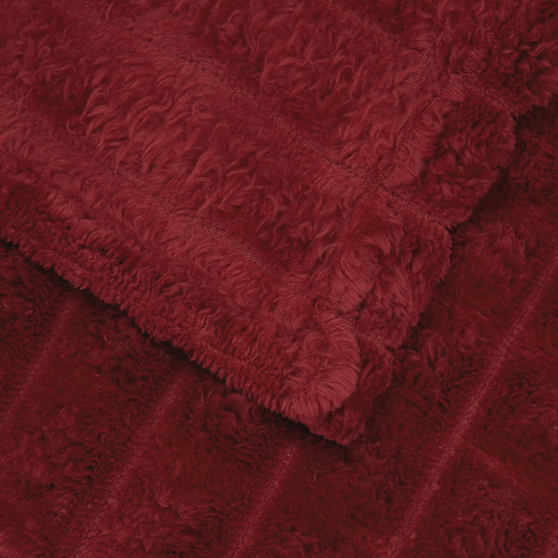 Koc Bordeaux Czerwony 150 x 130 cm Polar