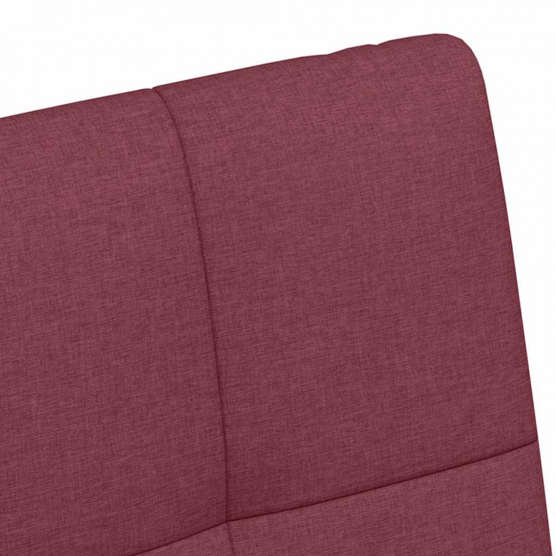 Krzesełka jadalne na kółkach 2 pcs czerwone wino tkanina