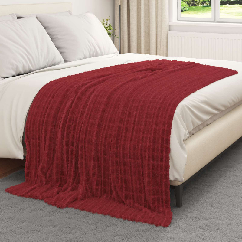 Koc Bordeaux Czerwony 200 x 150 cm Polar