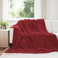 Koc Bordeaux Czerwony 240 x 220 cm Polar