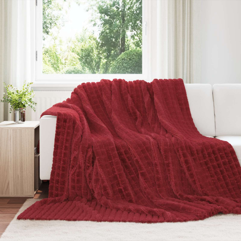 Koc Bordeaux Czerwony 240 x 220 cm Polar