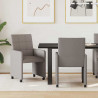 Krzesełka jadalne na kółkach 2 pcs Ciemnoszary 58 x 65 x 94 cm