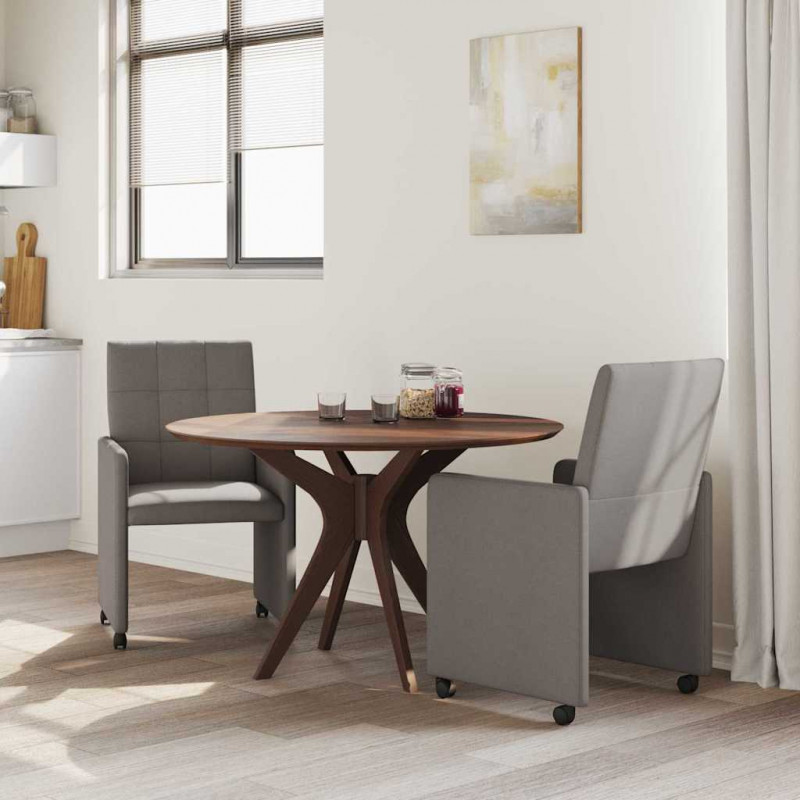 Krzesełka jadalne na kółkach 2 pcs Ciemnoszary 58 x 65 x 94 cm