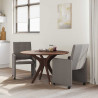 Krzesełka jadalne na kółkach 2 pcs Ciemnoszary 58 x 65 x 94 cm