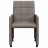 Krzesełka jadalne na kółkach 2 pcs Ciemnoszary 58 x 65 x 94 cm