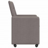 Krzesełka jadalne na kółkach 2 pcs Ciemnoszary 58 x 65 x 94 cm