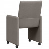 Krzesełka jadalne na kółkach 2 pcs Ciemnoszary 58 x 65 x 94 cm