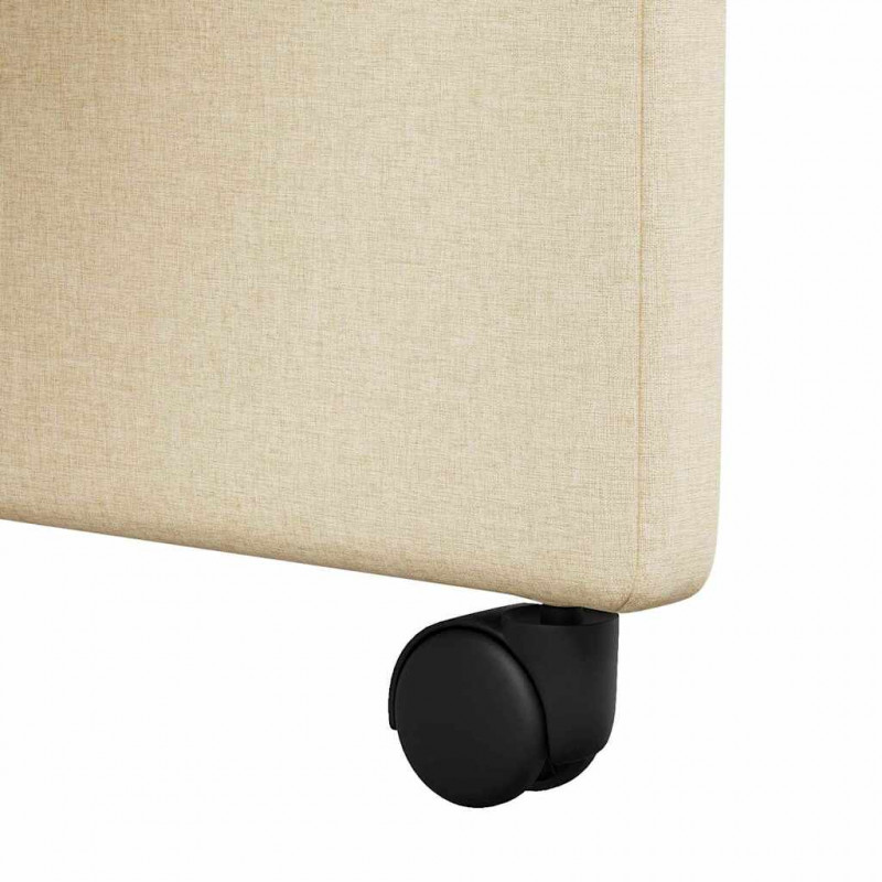 Krzesełka jadalne na kółkach 2 pcs Kremowy 58 x 65 x 94 cm