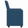 Krzesełka jadalne na kółkach 2 pcs Niebieski 58 x 65 x 94 cm