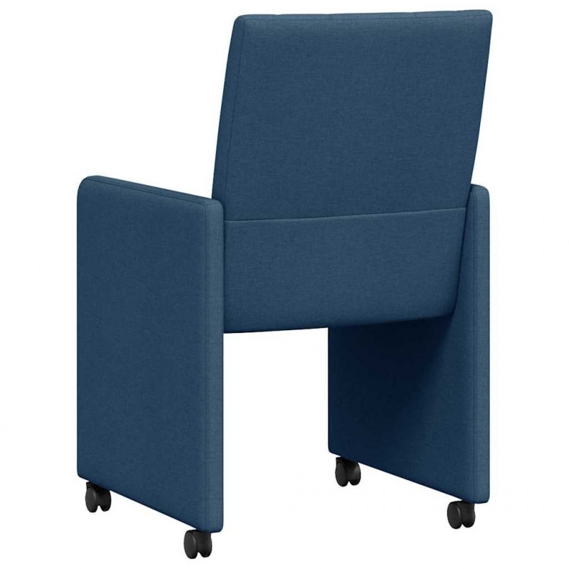 Krzesełka jadalne na kółkach 2 pcs Niebieski 58 x 65 x 94 cm