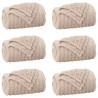 Koce narzutowe 6 pcs Beżowy 200 x 150 cm Polar