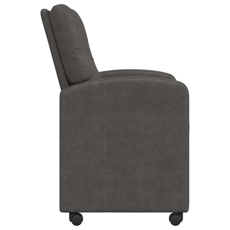 Krzesełka jadalne na kółkach 2 pcs Czarny 57 x 67 x 95 cm