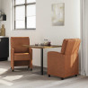 Krzesełka jadalne na kółkach 2 pcs Brązowy 57 x 67 x 95 cm