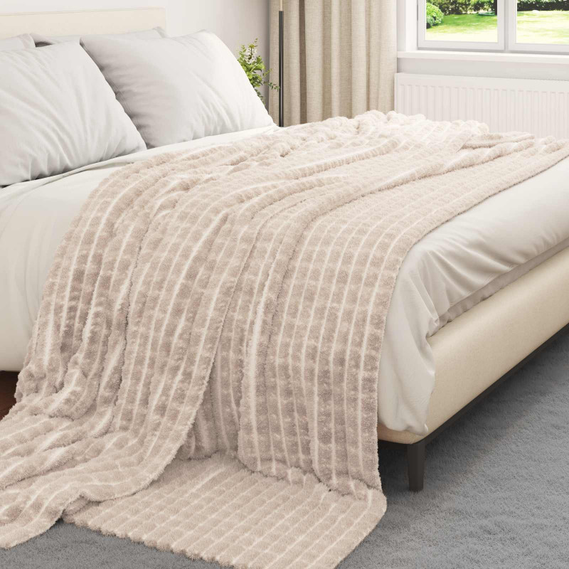 Koce narzutowe 6 pcs Beżowy 240 x 220 cm Polar
