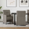 Krzesełka jadalne na kółkach 2 pcs Szary 57 x 67 x 95 cm