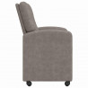 Krzesełka jadalne na kółkach 2 pcs Szary 57 x 67 x 95 cm
